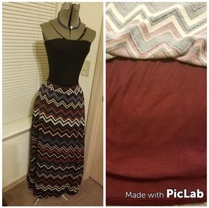 Multi Colored Maxi Skirt